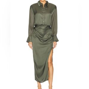 ASTR The Label | New without tags ELIZABELLO DRESS IN MOSS | Size XL